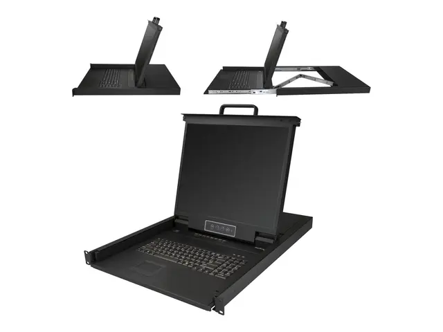 StarTech 8 Port Rackmount KVM Console with 6ft Cables, Integrated ...