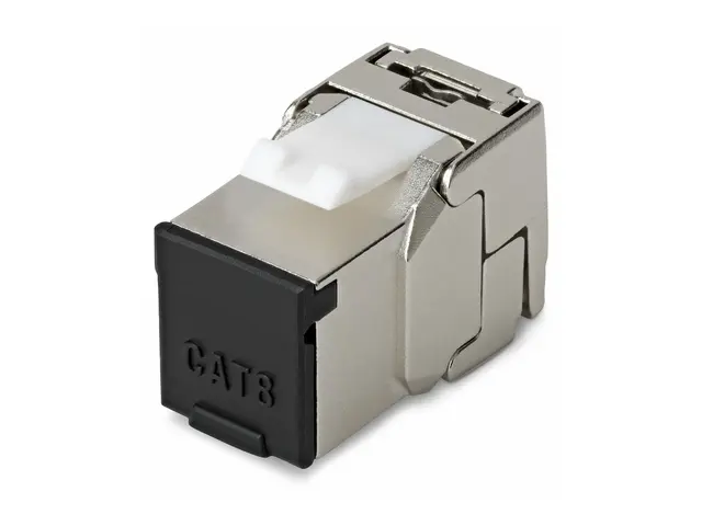 Startech - Trapes-jakk - 180°, toolfree - CAT 8 - STP - RJ-45 - sø...