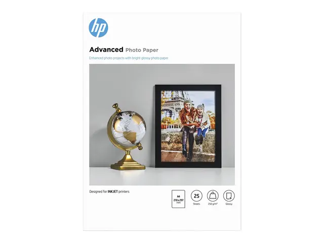 HP Advanced Glossy Photo Paper - Blank A4 (210 x 297 mm) 250 g/m² ...