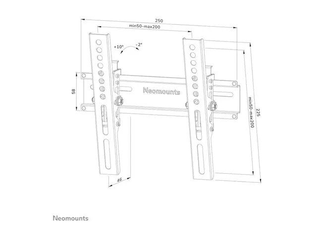 Neomounts WL35-350BL12 - Monteringssett (veggmontering) for flatpa...