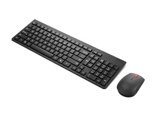 Lenovo Essential Wireless Combo Gen 2 - Tastatur- og mussett trådløs - 2.4 GHz - QWERTY - Svensk/finsk - svart - brun boks