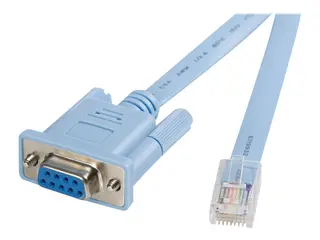 StarTech.com 6 ft RJ45 to DB9 Cisco Console Management Router Cable M/F Serial Console Cable (DB9CONCABL6) - Seriell kabel - RJ-45 (hann) til DB-9 (hunn) - 1.8 m - bl&#229; - for P/N: EC1S952, EC2S952, IES101002SFP