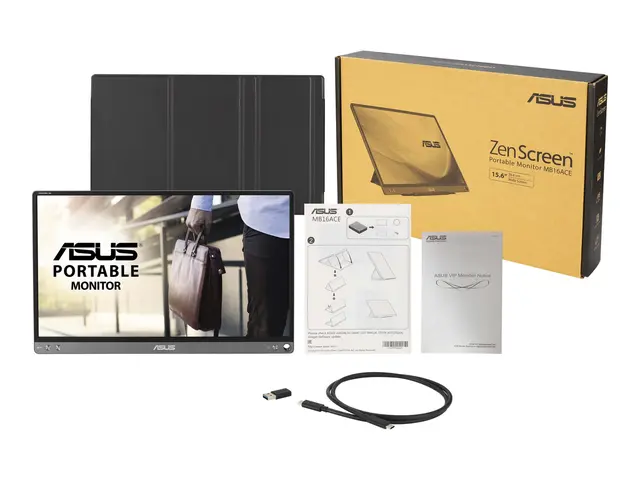 ASUS ZenScreen MB16ACE - LED-skjerm - 15.6" (16" synlig) - portabe...