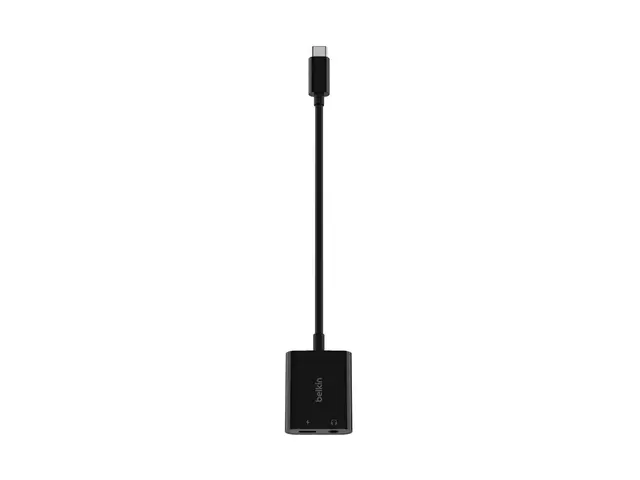 Belkin RockStar - USB-C til hodetelefonjakk / ladeadapter 24 pin h...