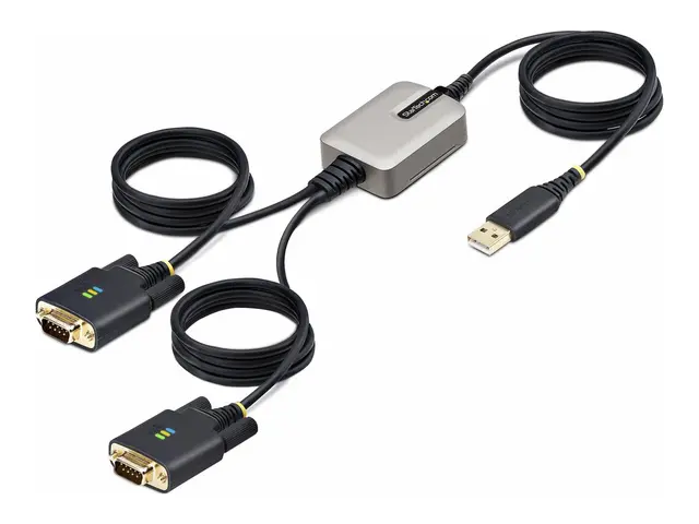 StarTech.com 13ft (4m) 2-Port USB to Serial Adapter Cable, Interch...