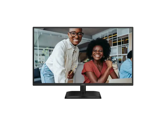 AOC 27E4U - LED-skjerm - 27" - 1920 x 1080 Full HD (1080p) @ 120 Hz IPS - 300 cd/m² - 1500:1 - 4 ms - HDMI, VGA, DisplayPort - høyttalere - svart 