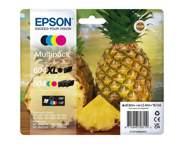 Epson 604/604XL Multipack - 4-pack XL (svart) + Standard Capacity ...