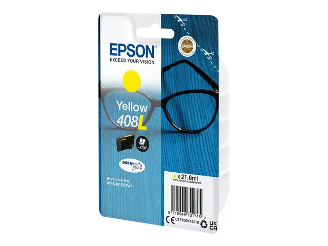 Epson 408L - 21.6 ml - gul - original - blister - blekkpatron - fo...