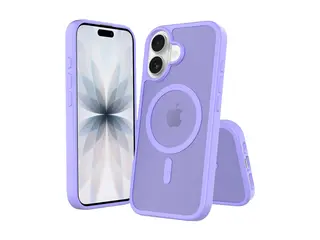 Screenor Icy - Bakdeksel for mobiltelefon MagSafe-samsvar - termoplast-polyuretan (TPU), akryl - lavendel - for Apple iPhone 17