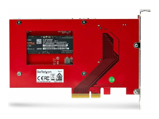StarTech.com M.2 to U.3 Adapter, For NVMe SSDs, PCIe Drive 2.5inch...