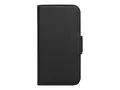 KEY Nordfjord - Lommebok for mobiltelefon polyuretanl&#230;r, imitert nappaskinn - svart - for Apple iPhone 15 Pro