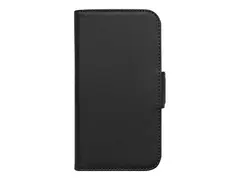 KEY Nordfjord - Lommebok for mobiltelefon polyuretanl&#230;r, imitert nappaskinn - svart - for Apple iPhone 15 Pro