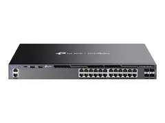 TP-Link Omada SG6428X V1 - Switch L3 - Styrt - 24 x 10/100/1000 + 4 x 10Gb Ethernet SFP+ (uplink / stacking) - front til bakside-luftflyt - rackmonterbar