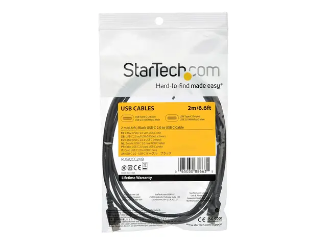 StarTech.com 2m USB C Charging Cable, Durable Fast Charge & Sync 2...