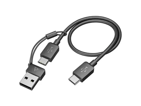 HP Poly Voyager Focus 2 - Hodesett on-ear - Bluetooth - tr&#229;dl&#248;s - aktiv st&#248;ydemping - USB-C via Bluetooth-adapter - svart - Zoom Certified