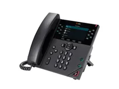 HP Poly VVX 450 - VoIP-telefon - treveis anropskapasitet SRTP, SIP, SDP - 12 linjer - svart