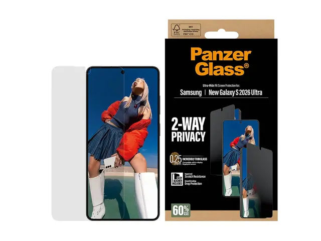 PanzerGlass - Skjermbeskyttelse for mobiltelefon ultravid passform...