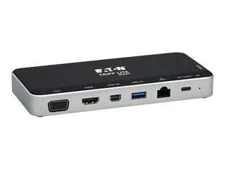 Eaton Tripp Lite Series USB C Docking Station Hub USB Dock Triple Display 4K HDMI VGA USB A/C Gbe dokkingstasjon - USB-C - VGA, HDMI, Mini DP - 1GbE