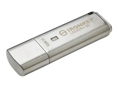 Kingston IronKey Locker+ 50 - USB-flashstasjon kryptert 128 GB USB...