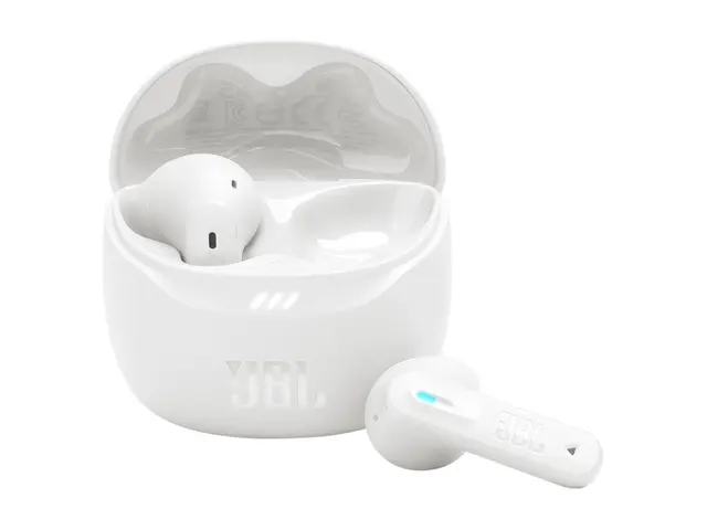 JBL TUNE Flex 2 - True wireless-hodetelefoner med mikrofon i øret - Bluetooth - aktiv støydemping - hvit 