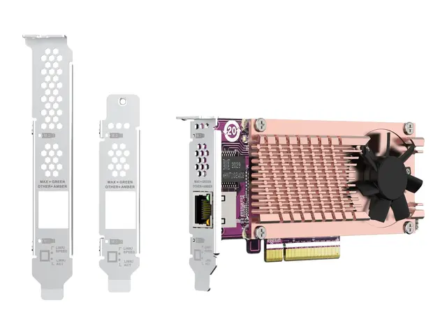 QNAP QM2-2P10G1TB - Diskkontroller M.2 PCIe 3.0 x4 (NVMe) lav prof...