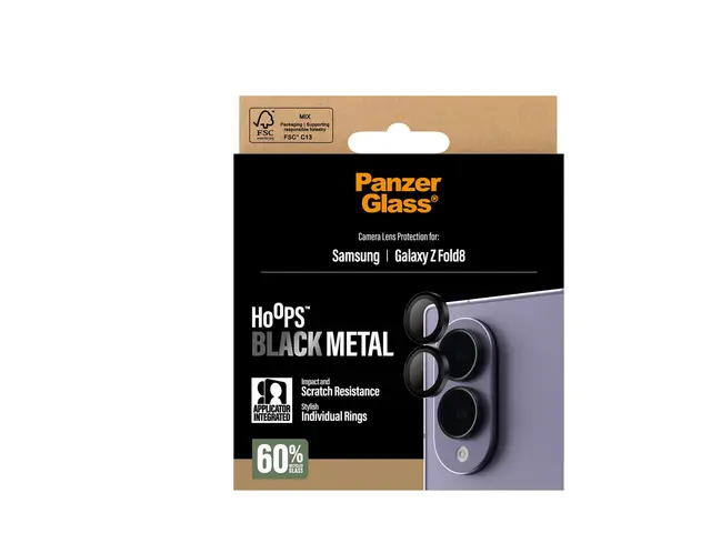 PanzerGlass Hoops - Linsebeskytter for mobiltelefon - svart - for ...