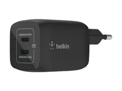 Belkin BoostCharge Pro - Strømadapter - PPS-teknologi 65 watt - 3.25 A - PD 3.0, Fast Charge - 2 utgangskontakter (USB-C) - svart
