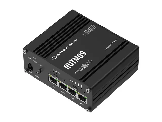 Teltonika RUTM09 - Ruter WWAN 3-portssvitsj 1GbE Wi-Fi 5 3G, 4G