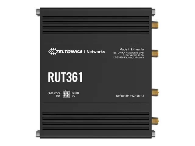 Teltonika RUT361 - Trådløs ruter WWAN 2,4 GHz 3G, 4G DIN-skinnemon...