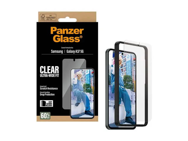 PanzerGlass - Skjermbeskyttelse for mobiltelefon - ultravid passfo...