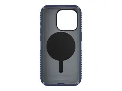 Speck Presidio 2 Grip - Baksidedeksel for mobiltelefon med klikkl&#229;s - MagSafe-samsvar - plastikk - kystbl&#229;, st&#248;vete gr&#229; - for Apple iPhone 15 Pro