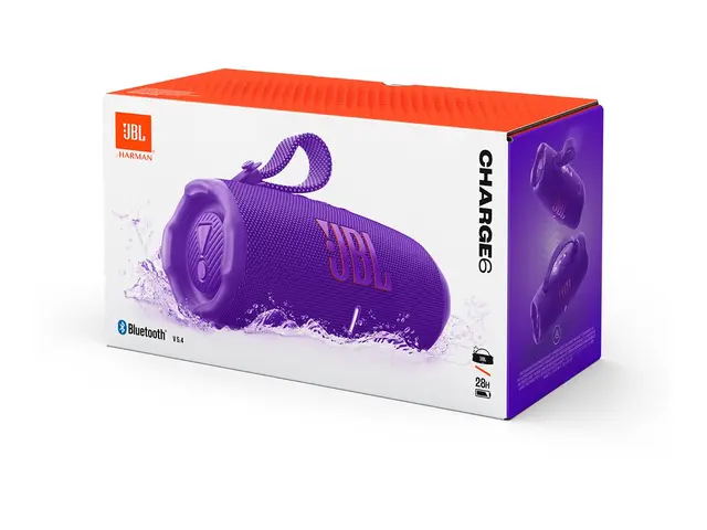 JBL Charge 6 - Høyttaler - for bærbar bruk trådløs - Bluetooth - Appstyrt - 40 watt - toveis - purpur 