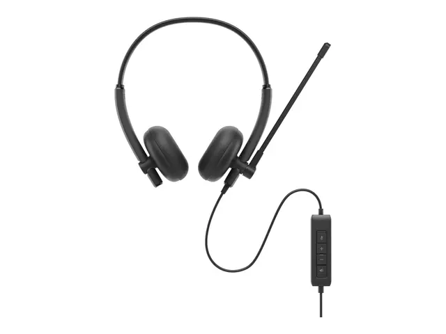 Dell Wired Headset WH125 - Hodesett on-ear kablet USB-A svart