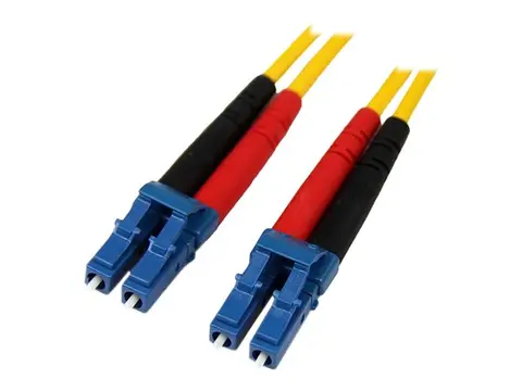 Startech 7m Fiber Optic Cable - Single-Mode Duplex 9/125 LSZH - LC/LC - OS1 - LC to LC Fiber Patch Cable (SMFIBLCLC7) - koblingskabel - 7 m - 7 m - gul