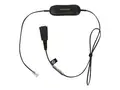 Jabra GN1216 - Hodetelefonkabel - RJ-9 hann til Quick Disconnect hann 2 m - for Avaya one-X Deskphone Edition 96XX; Jabra GN 2000, GN1900, GN2000; BIZ 2400 3in1, GN2000
