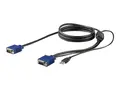 StarTech 6 ft. (1.8 m) USB KVM Cable for StarTech.com Rackmount Consoles VGA and USB KVM Console Cable (RKCONSUV6) - video- / USB-kabel - 1.8 m