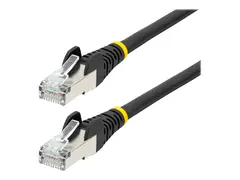 StarTech.com 1m CAT6a Ethernet Cable Black - Low Smoke Zero Halogen (LSZH) - 10GbE 500MHz 100W PoE++ Snagless RJ-45 w/Strain Reliefs S/FTP Network Patch Cord - koblingskabel - 1 m - svart