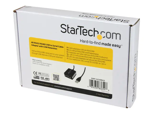 StarTech.com 6 ft Professional RS422/485 USB Serial Cable Adapter ...