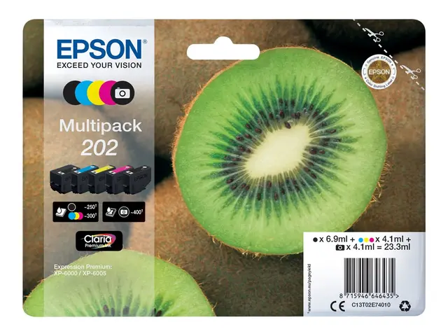 Epson 202 Multipack - 5-pack - svart, gul, cyan, magenta, fotosort...