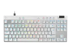 Logitech G PRO X RAPID - Tastatur - TKL - bakgrunnsbelyst USB - QWERTY - Nordisk (dansk/finsk/norsk/svensk) - tastsvitsj: Linear - hvit