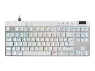 Logitech G PRO X RAPID - Tastatur - TKL - bakgrunnsbelyst USB - QWERTY - Nordisk (dansk/finsk/norsk/svensk) - tastsvitsj: Linear - hvit