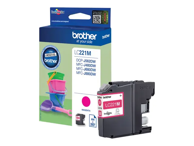 Brother LC221M - Magenta - original - blekkpatron - for Brother DC...