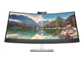 HP E34m G4 Conferencing Monitor - E-Series LED-skjerm - kurvet - 34&quot; - 3440 x 1440 WQHD @ 75 Hz - VA - 400 cd/m&#178; - 3000:1 - 5 ms - HDMI, DisplayPort, USB-C - h&#248;yttalere - s&#248;lv (stativ), svart hode