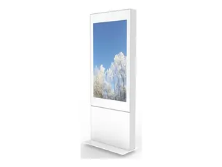 HI-ND Single Totem Exclusive - Stativ - for flatpanel hvit - skjermstørrelse: 55" - plassering på gulv
