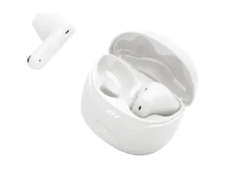JBL TUNE Flex 2 - True wireless-hodetelefoner med mikrofon i øret - Bluetooth - aktiv støydemping - hvit