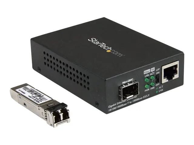StarTech.com Multimode (MM) LC Fiber Media Converter for 10/100/10...