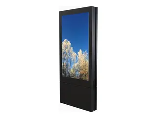 HI-ND - Stativ - totem - for LED-panel for digitalsignatur dobbelsidet - svart - skjermstørrelse: 55" - plassering på gulv