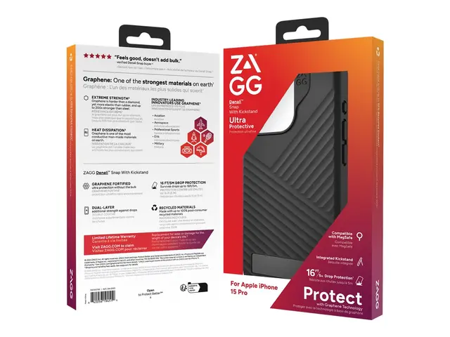 ZAGG Denali Snap - Baksidedeksel for mobiltelefon robust MagSafe-s...