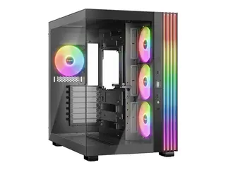 be quiet! Light Base 600 LX - Midi-t&#229;rn - ATX sidepanel med vindu (glass) - ingen str&#248;mforsyning (ATX / PS/2) - svart - USB/lyd