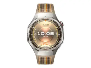 Huawei Watch GT 6 Pro - 46 mm - titanium alloy smartklokke med stropp - composite woven - brun - håndleddstørrelse: 140-210 mm - display 1.47" - Bluetooth 6.0 BR/EDR + BLE, NFC - 54.7 g - brun